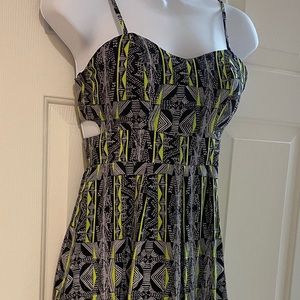 Black/Green Never Worn Mini Dress